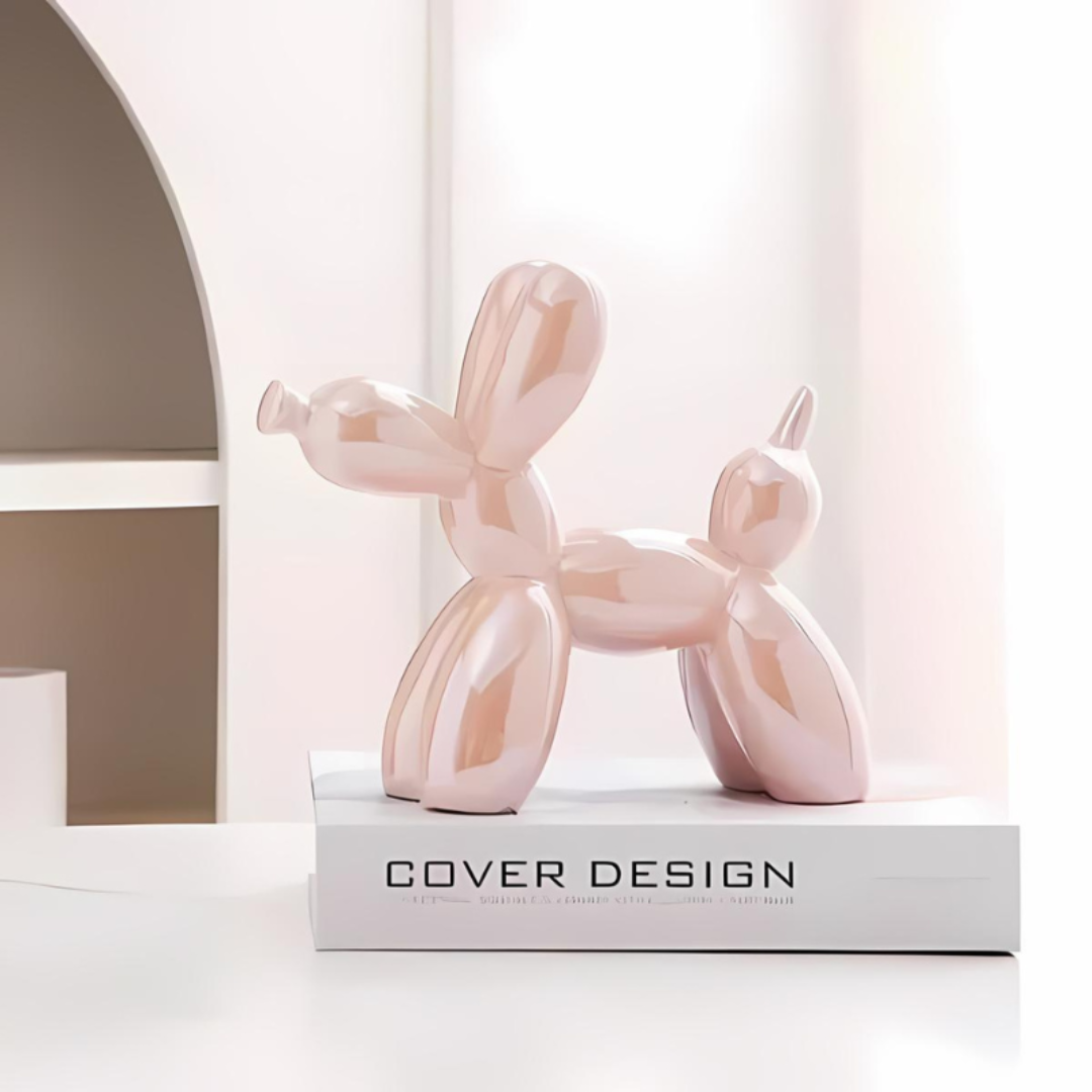 Moktan Sabai Ceramic Balloon Dog Statue Rose