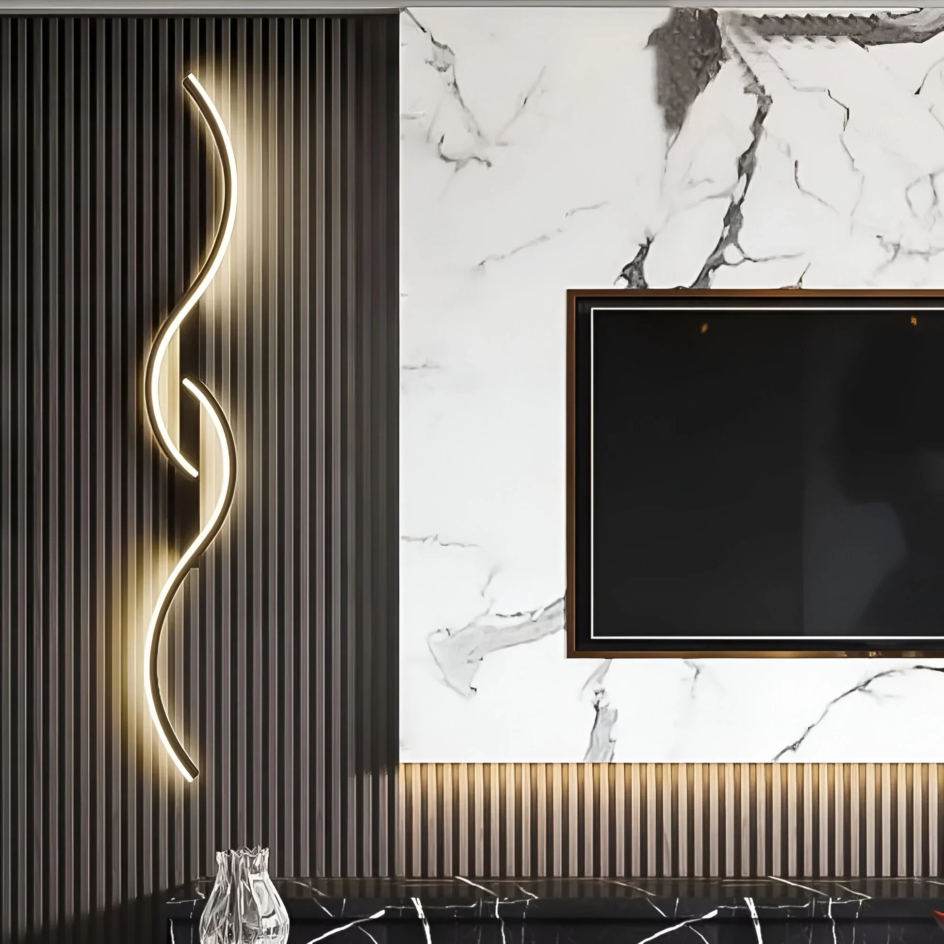 Moktan Sabai Modern LED Curved Wall Light