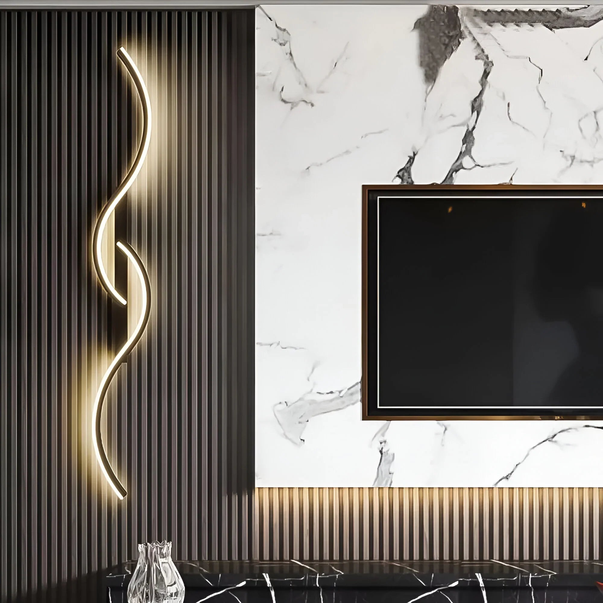 Moktan Sabai Modern LED Curved Wall Light