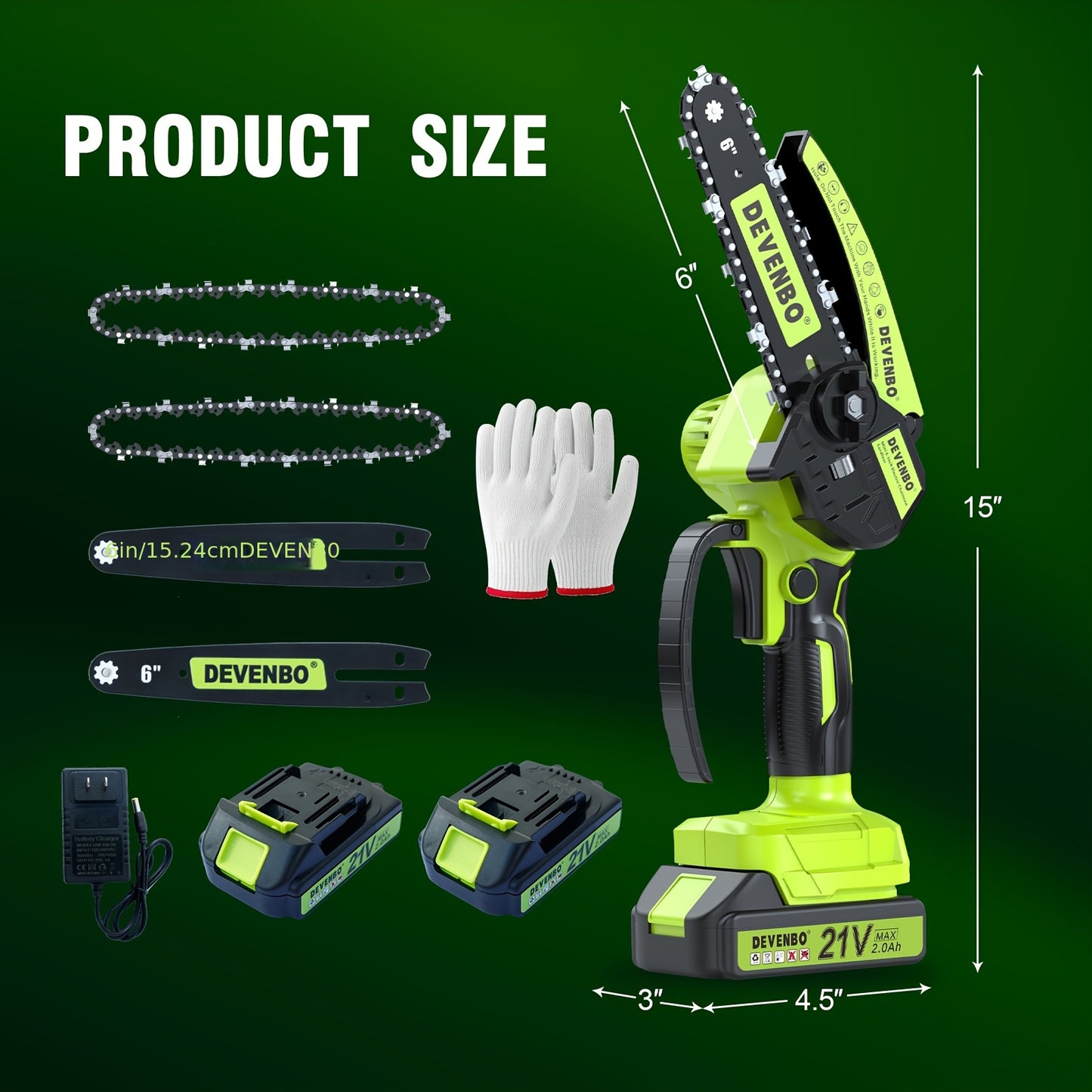 Mini Chainsaw Cordless 6-inch – Handheld Electric Saw for Tree & Wood Cutting Moktan Sabai