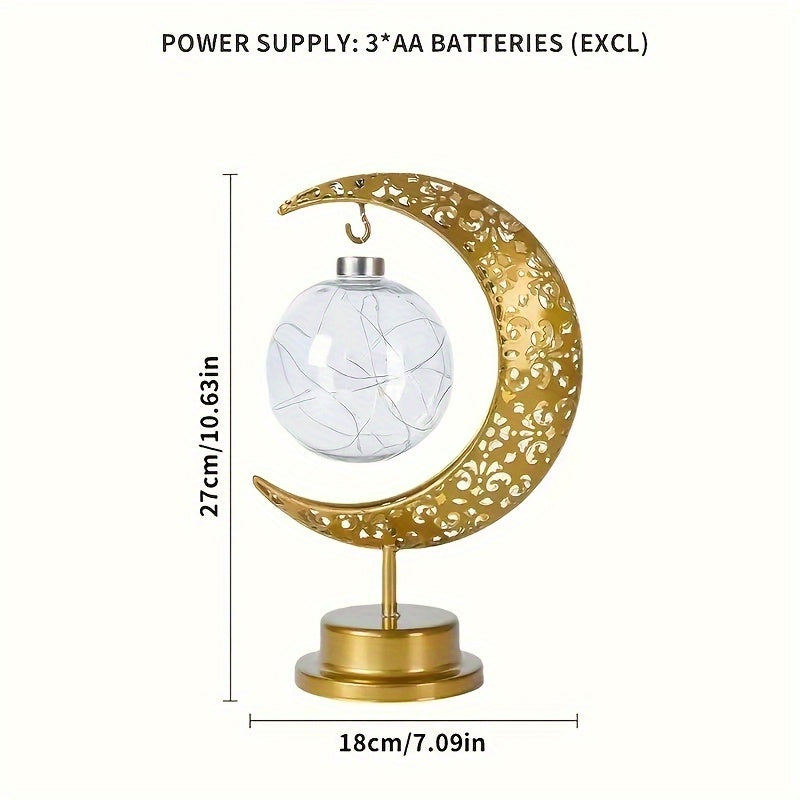 Moktan Sabai Crescent Moon LED Table Lamp – Festive Decorative Light for Home & Celebration