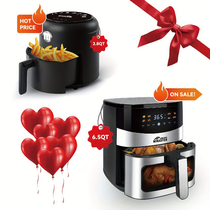 Smart Touch Air Fryer 6.5QT/2.8QT – View Window, 8 Presets, Dishwasher Safe Moktan Sabai