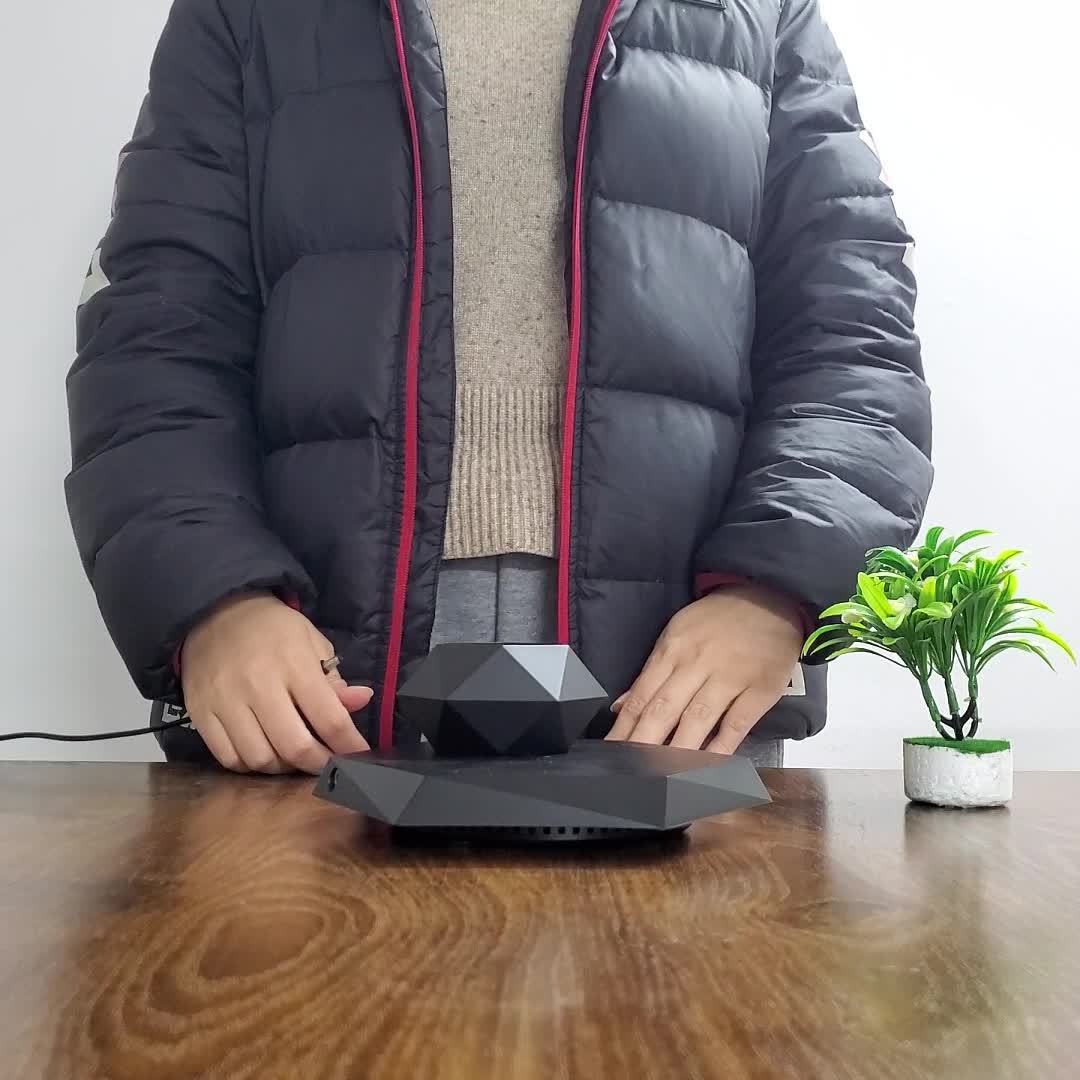 Moktan Sabai Magnetic Levitating Plant Pot – Rotating Floating Geometric Bonsai Planter Indoor