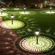 Moktan Sabai 10-Pack Solar Pathway Lights – Bright White LED, Auto On/Off, Mandala Pattern Moktan Sabai 10PCS