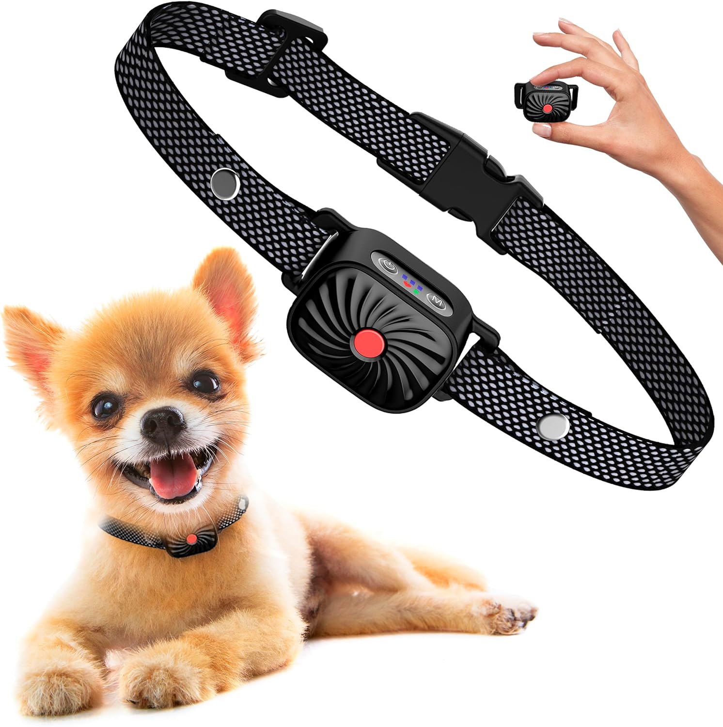Moktan Sabai Adjustable Anti Bark Dog Collar Training Collar with Safe Stimulation