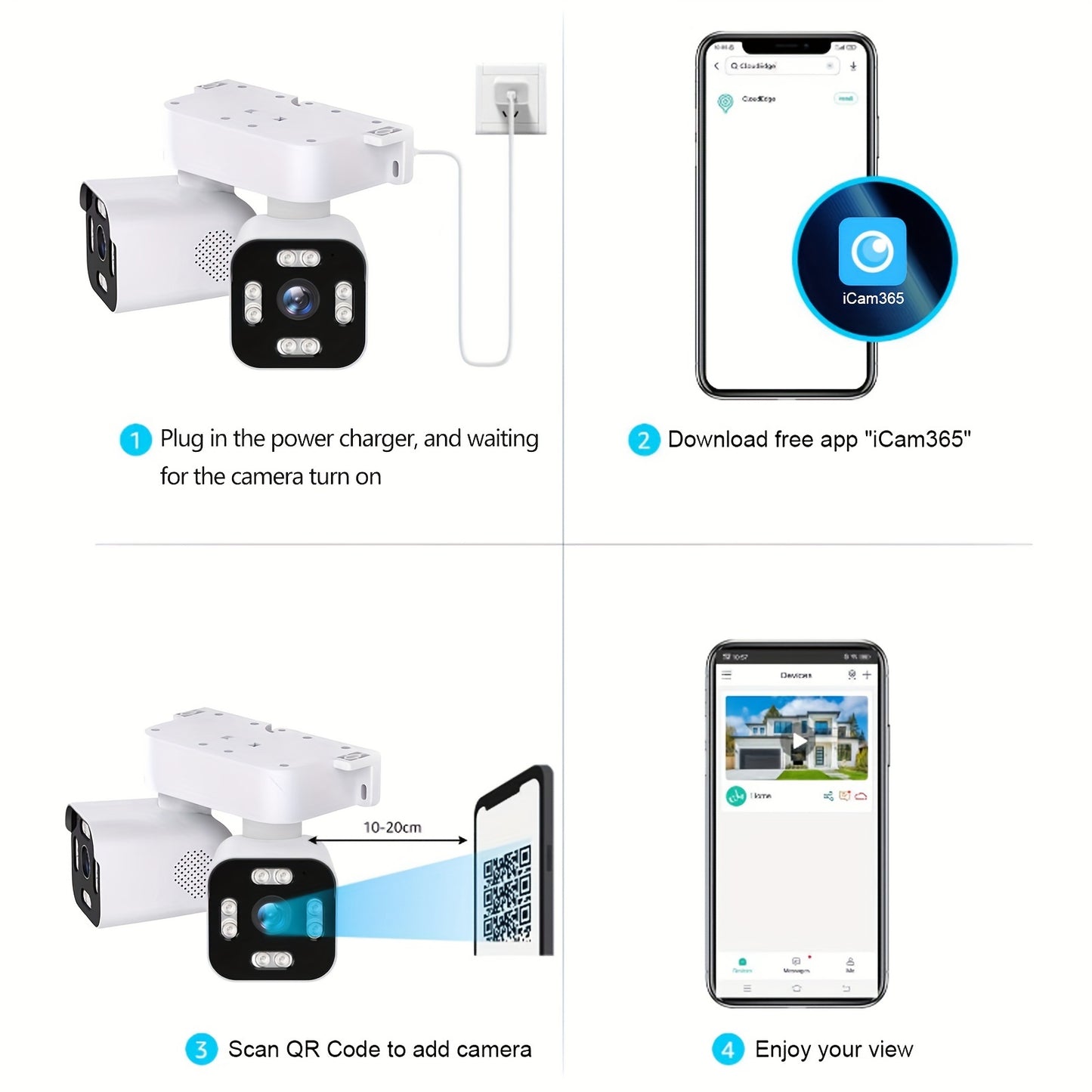 Dual Lens WiFi PTZ Camera – Outdoor Security, Night Vision, Motion, 2-Way Audio Moktan Sabai