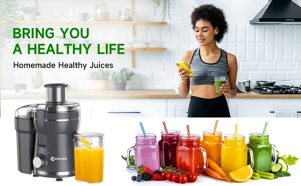 Moktan Sabai 500W Juicer Machine for Fruits & Veggies – Wide Mouth, Stainless Steel, Easy Clean