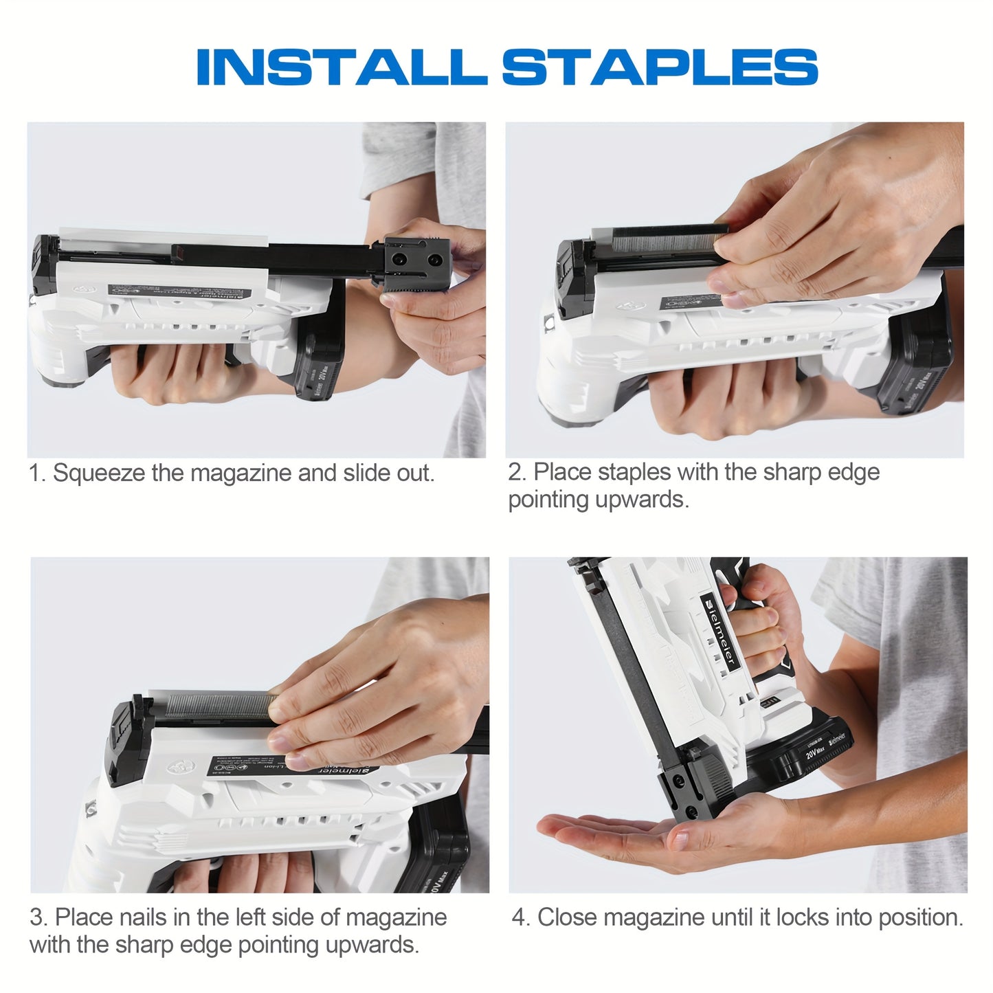 Moktan Sabai 20V Cordless 2-in-1 Nail & Staple Gun – No Compressor, Battery Included