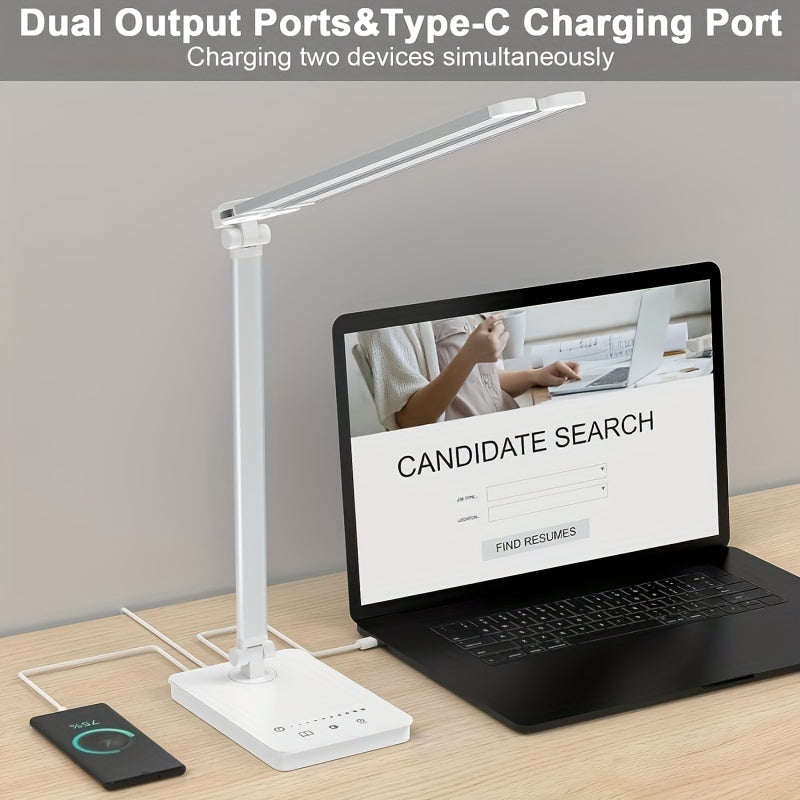 Moktan Sabai Adjustable LED Desk Lamp – Touch Dimmable Gooseneck Light for Office & Reading