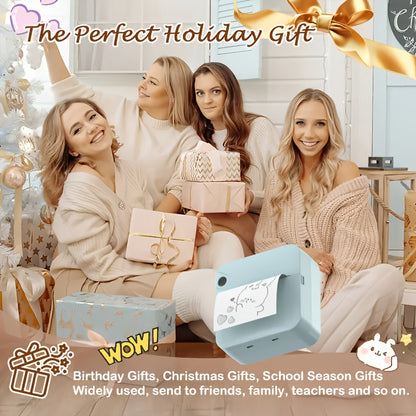 Pocket Thermal Sticker Printer – Inkless Mini Bluetooth Printer with Paper Roll