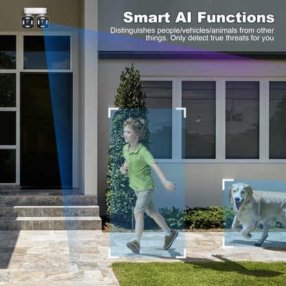 Dual Lens WiFi PTZ Camera – Outdoor Security, Night Vision, Motion, 2-Way Audio Moktan Sabai