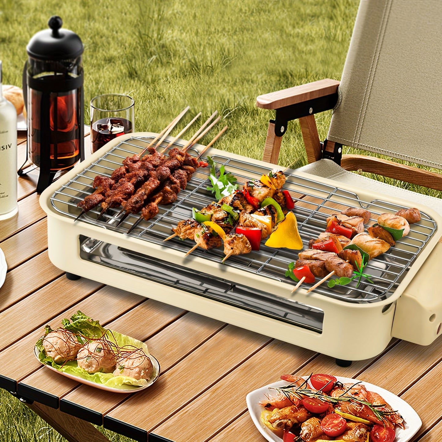 1500W Smokeless Indoor Grill with Hot Pot – Non-Stick Griddle, Temp Control, BBQ