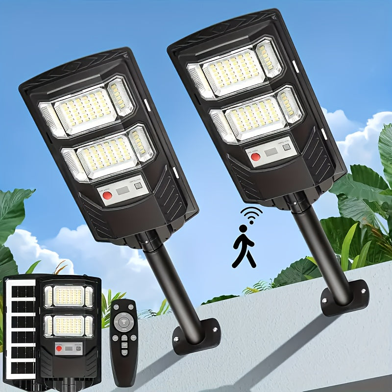 Moktan Sabai 400 LED Solar Floodlights (2-Pack) - Waterproof with Motion Sensor 2 pcs