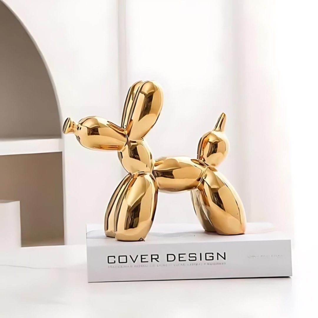Moktan Sabai Ceramic Balloon Dog Statue Gold