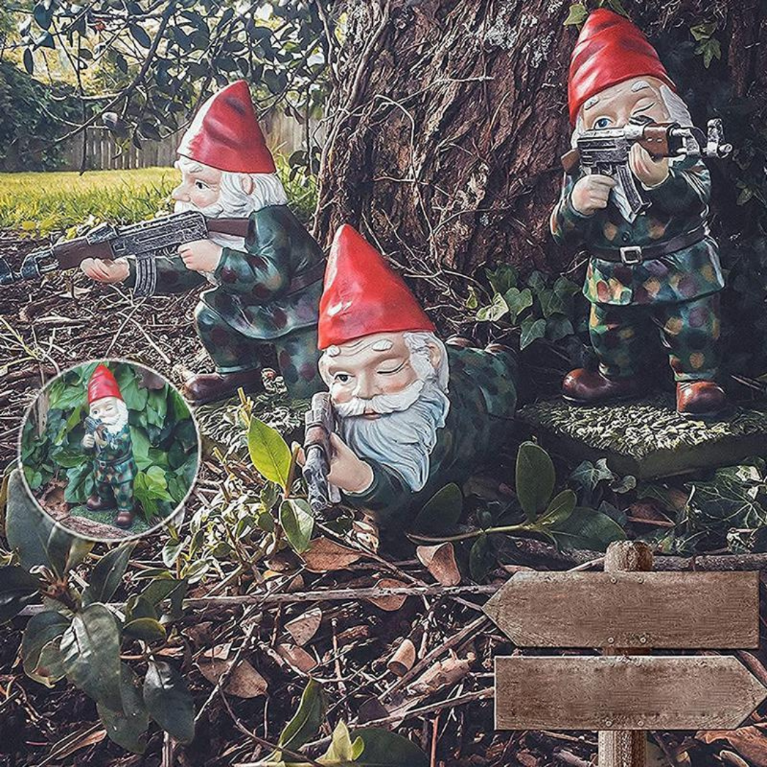 Moktan Sabai Military Garden Gnome Statue