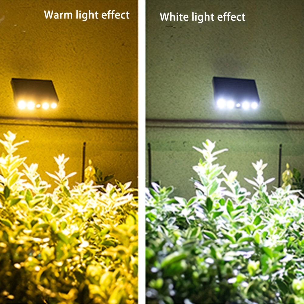 Moktan Sabai 2/4-Pack Outdoor Solar Wall Lights – Motion Sensor, Dusk-to-Dawn, IP44 Rated