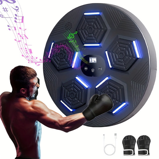 Wall-Mounted Musical Boxing Machine – Smart Target Trainer with Music & LED Display Moktan Sabai