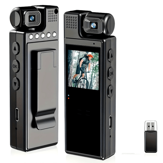 Smart 1080P HD Body Camera – Rotatable Lens, USB Rechargeable Pocket Camcorder