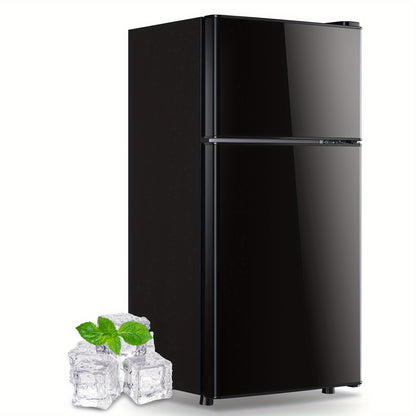 Moktan Sabai 2.6 Cu.Ft Mini Fridge with Freezer, Compact Double Door Refrigerator