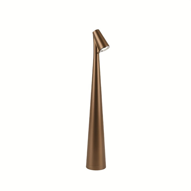 Moktan Sabai Rechargeable Touch LED Table Lamp – 3 Color Dimmable Light for Reading & Bedroom Golden
