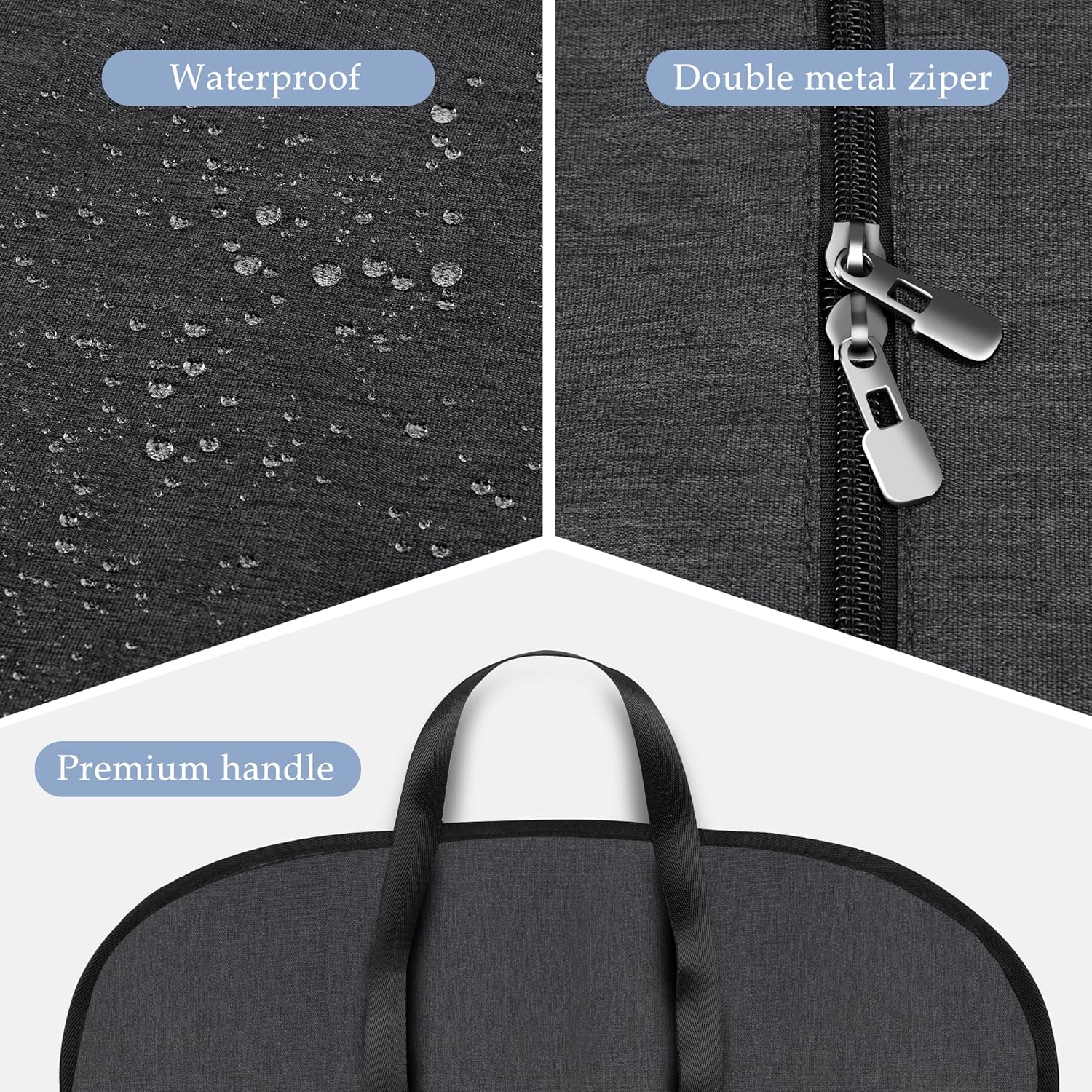 Moktan Sabai Waterproof Foldable Garment Bag Oxford Travel Suit Cover with Pocket