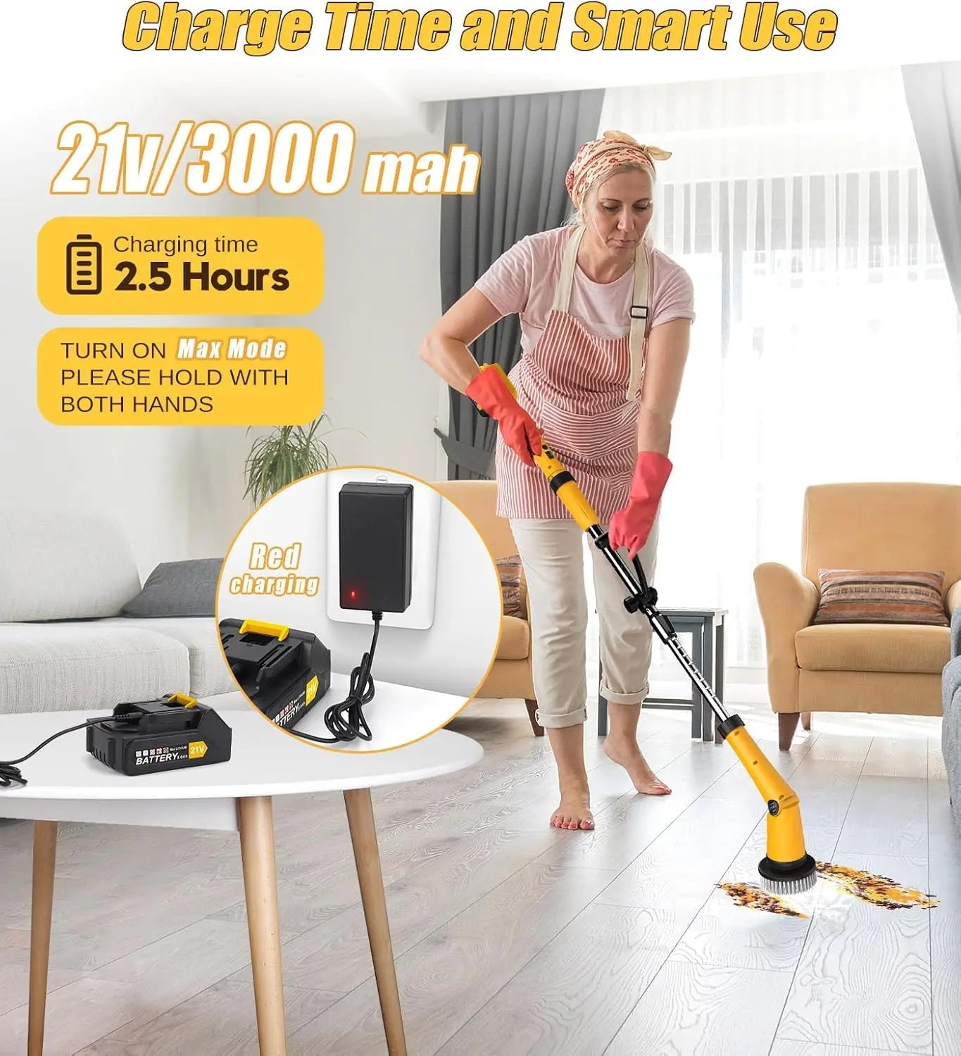 Moktan Sabai Q3 Pro Electric Spin Scrubber Cordless Rechargeable Cleaning Brush with Multi Heads