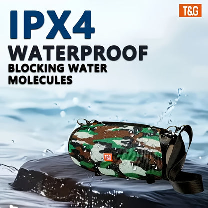 Portable Bluetooth Speaker with TWS Stereo, FM, USB/TF Card, Mic, Hi-Res Audio