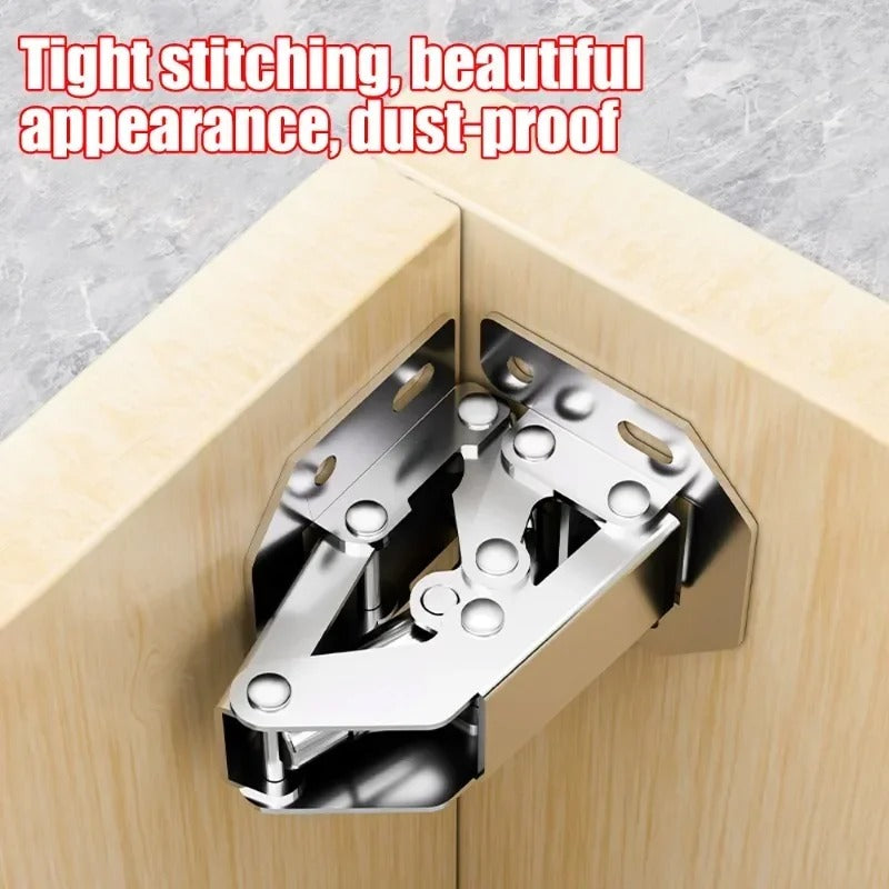 Moktan Sabai Soft Close Cabinet Hinges 90° Hydraulic Frameless Door Hinges Nickel Plated (10 Pack)