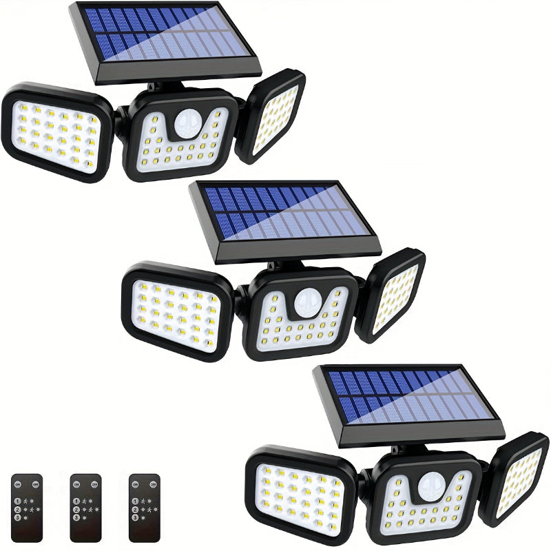 Moktan Sabai Solar Motion Sensor Lights Outdoor – 3000LM Waterproof LED Security Floodlights