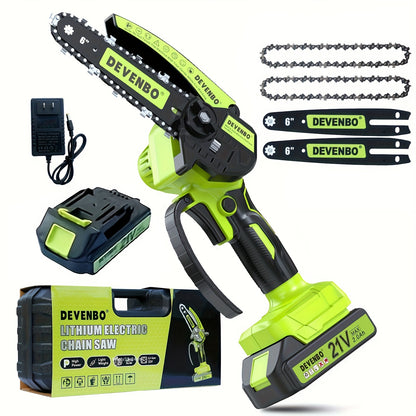 Mini Chainsaw Cordless 6-inch – Handheld Electric Saw for Tree & Wood Cutting Moktan Sabai