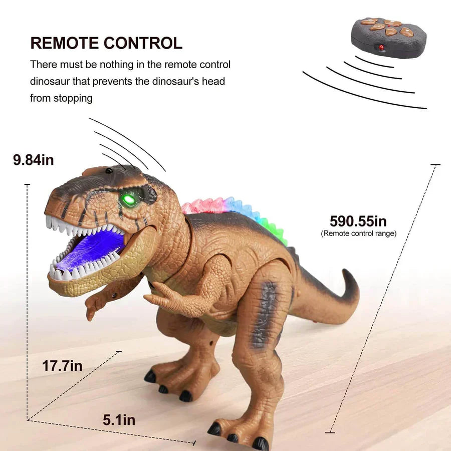 Moktan Sabai Remote Control T-Rex Dinosaur with Lights Sounds Walking RC Toy