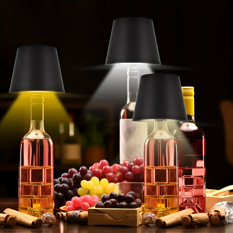 Moktan Sabai Wireless Bottle Lamp – Rechargeable 3-Color Dimmable Touch LED Light for Bars