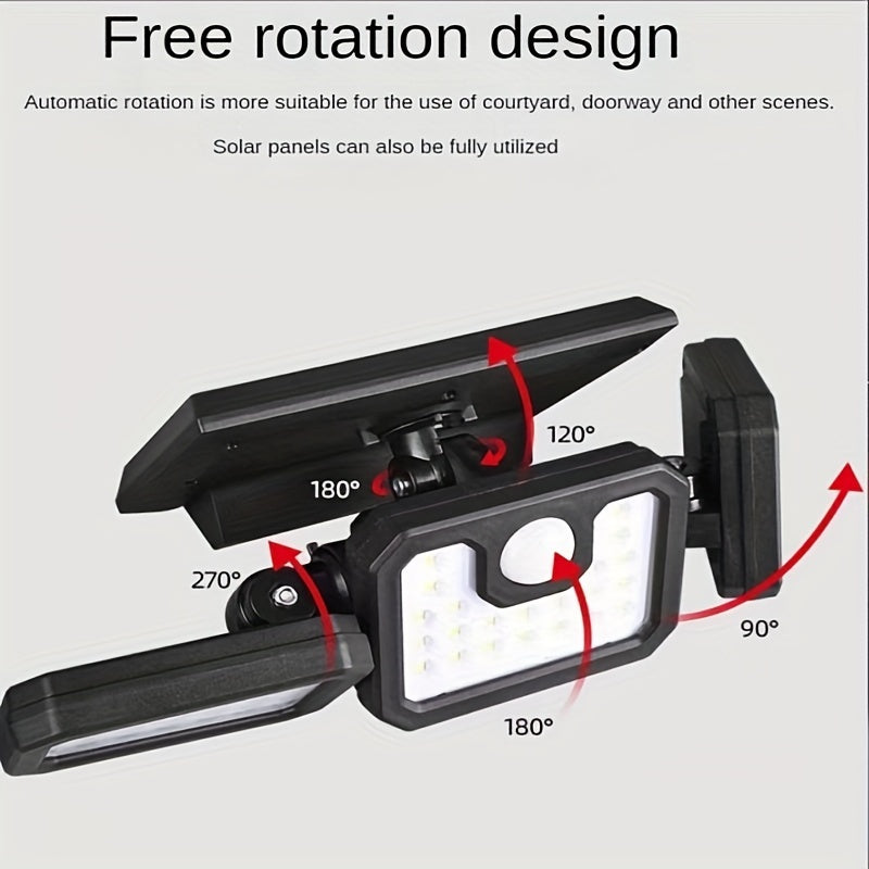 Solar Motion Sensor Lights Outdoor – 3000LM Waterproof LED Security Floodlights