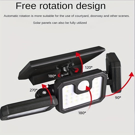 Moktan Sabai Solar Motion Sensor Lights Outdoor – 3000LM Waterproof LED Security Floodlights
