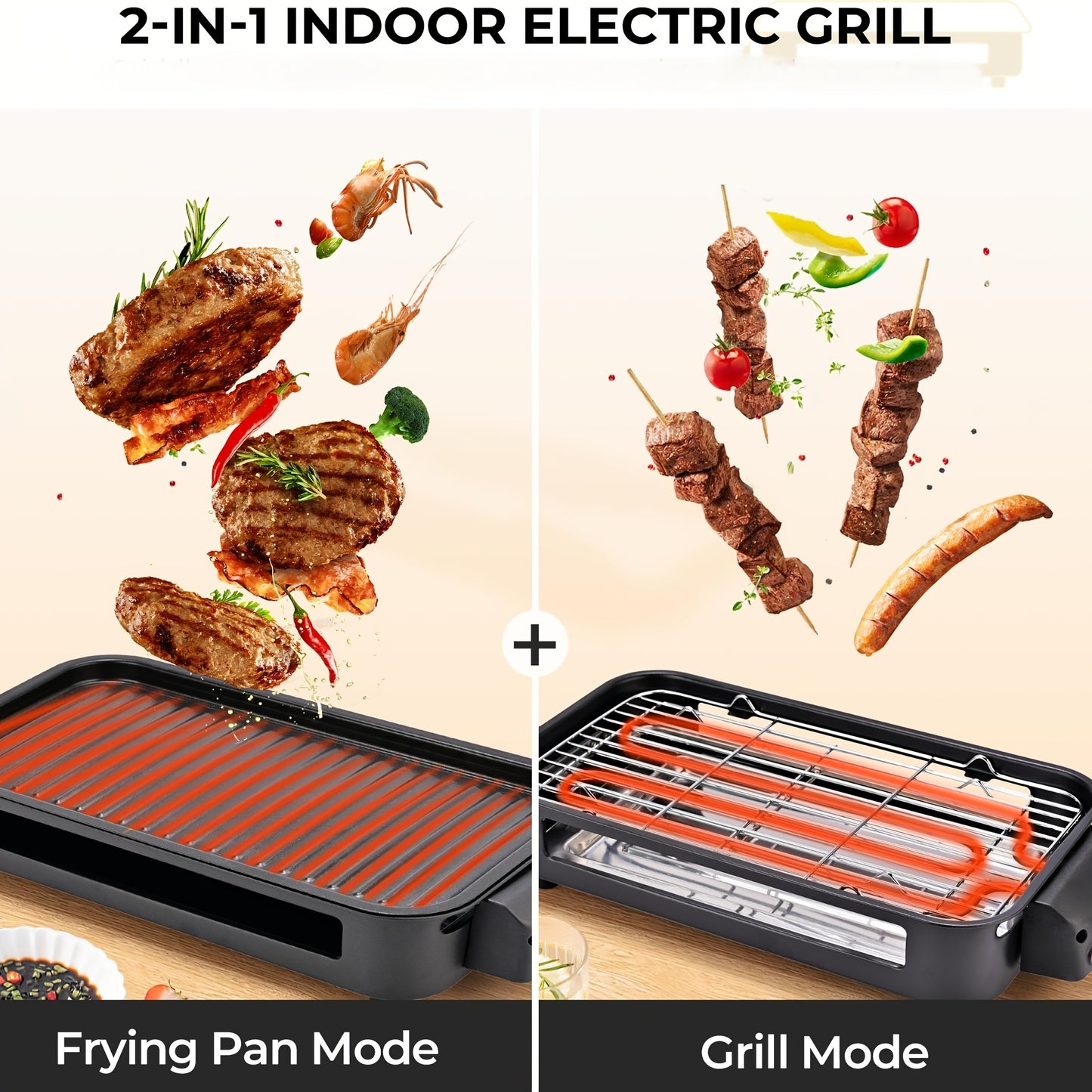 1500W Smokeless Indoor Grill with Hot Pot – Non-Stick Griddle, Temp Control, BBQ