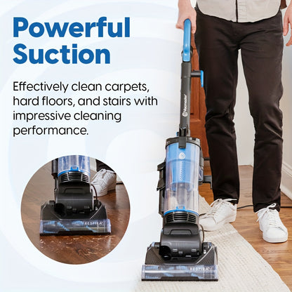 Bagless Upright Vacuum Cleaner for Carpet & Pet Hair, Cyclone Filtration, 17ft