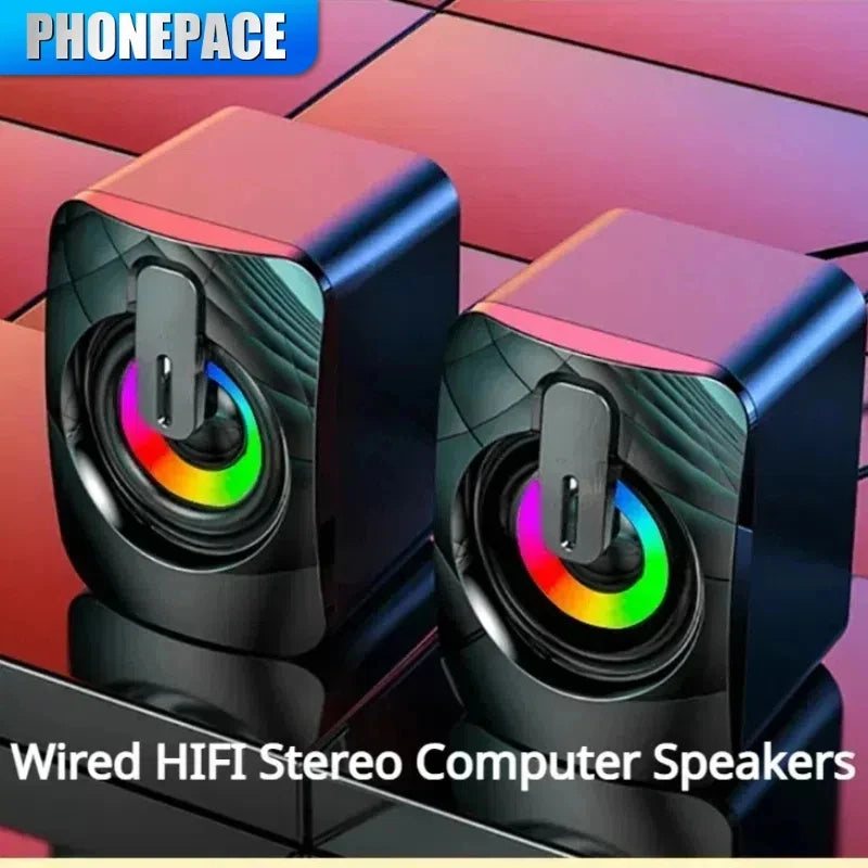 Moktan Sabai Computer Speaker Stereo Sound with Microphone – 3.5mm AUX PC Speaker for Home