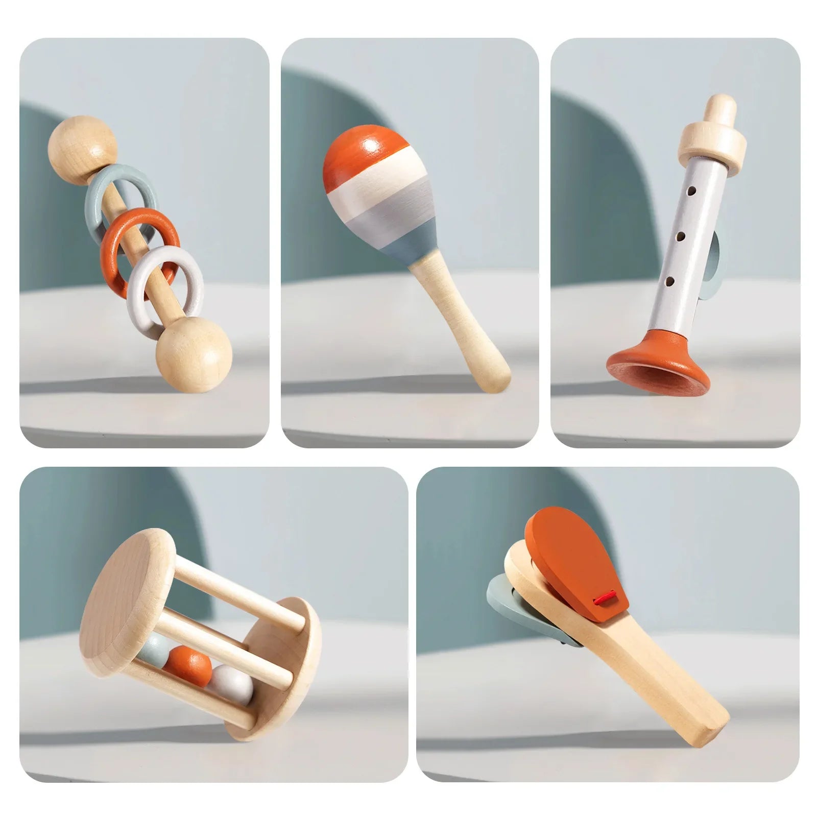 Moktan Sabai Montessori Wooden Toddler Musical Instrument Set Xylophone Educational Toy Kit