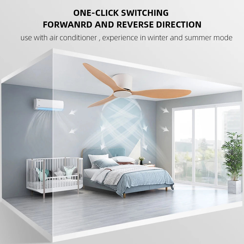 Moktan Sabai 42/52 Inch Ceiling Fan 6-Speed DC Motor Remote Control