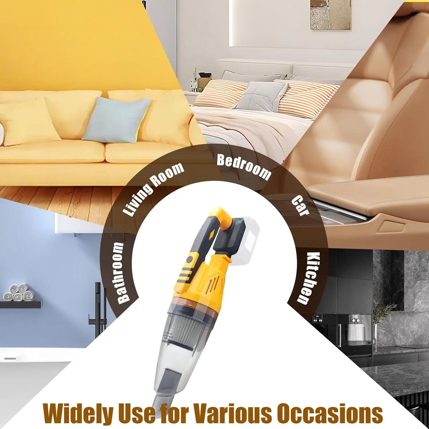 Moktan Sabai 3 in 1 Cordless Handheld Vacuum Blower 10kPa Compatible 20V Battery Car Home