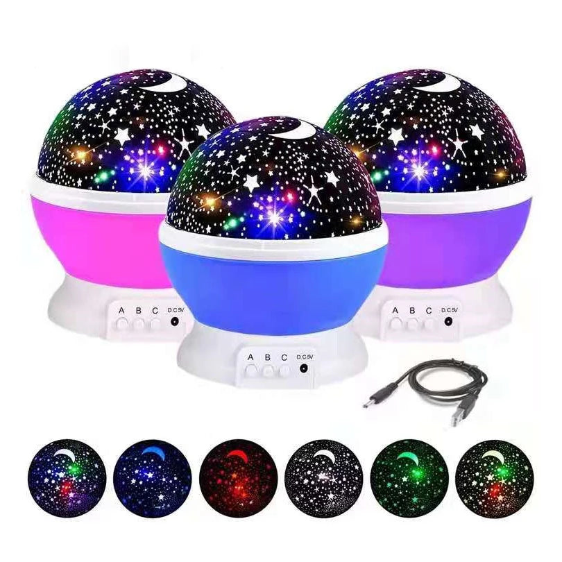 Moktan Sabai 360° Rotating Galaxy Projector – LED Nebula Star Night Light for Kids Room