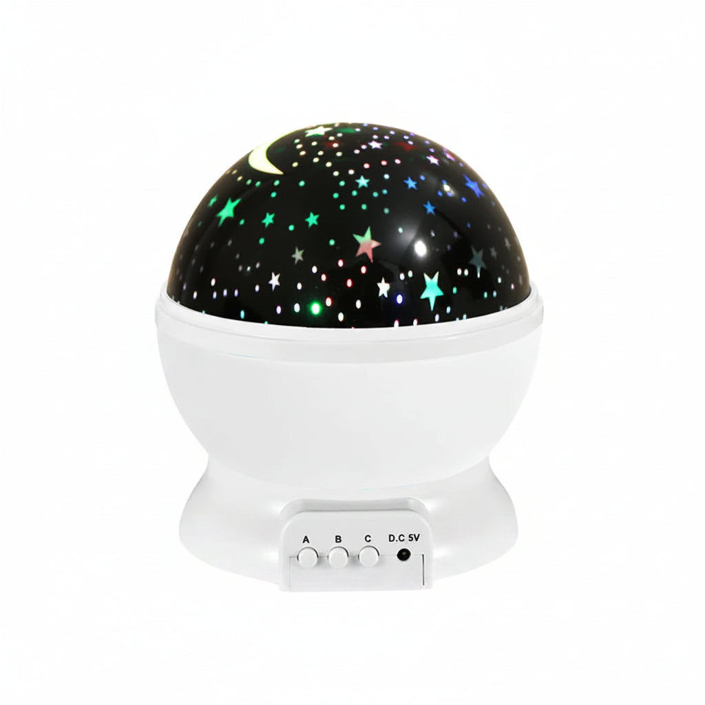 Moktan Sabai 360° Rotating Galaxy Projector – LED Nebula Star Night Light for Kids Room White