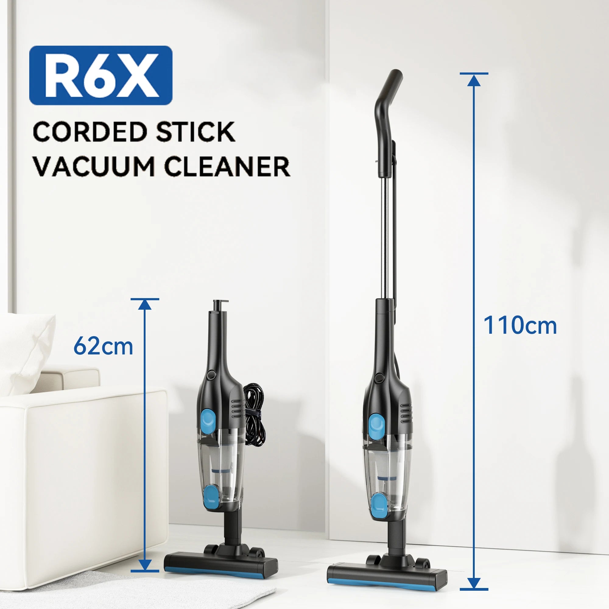 Moktan Sabai Corded Handheld Vacuum Cleaner 16KPa Powerful Suction for Car Hard Floor