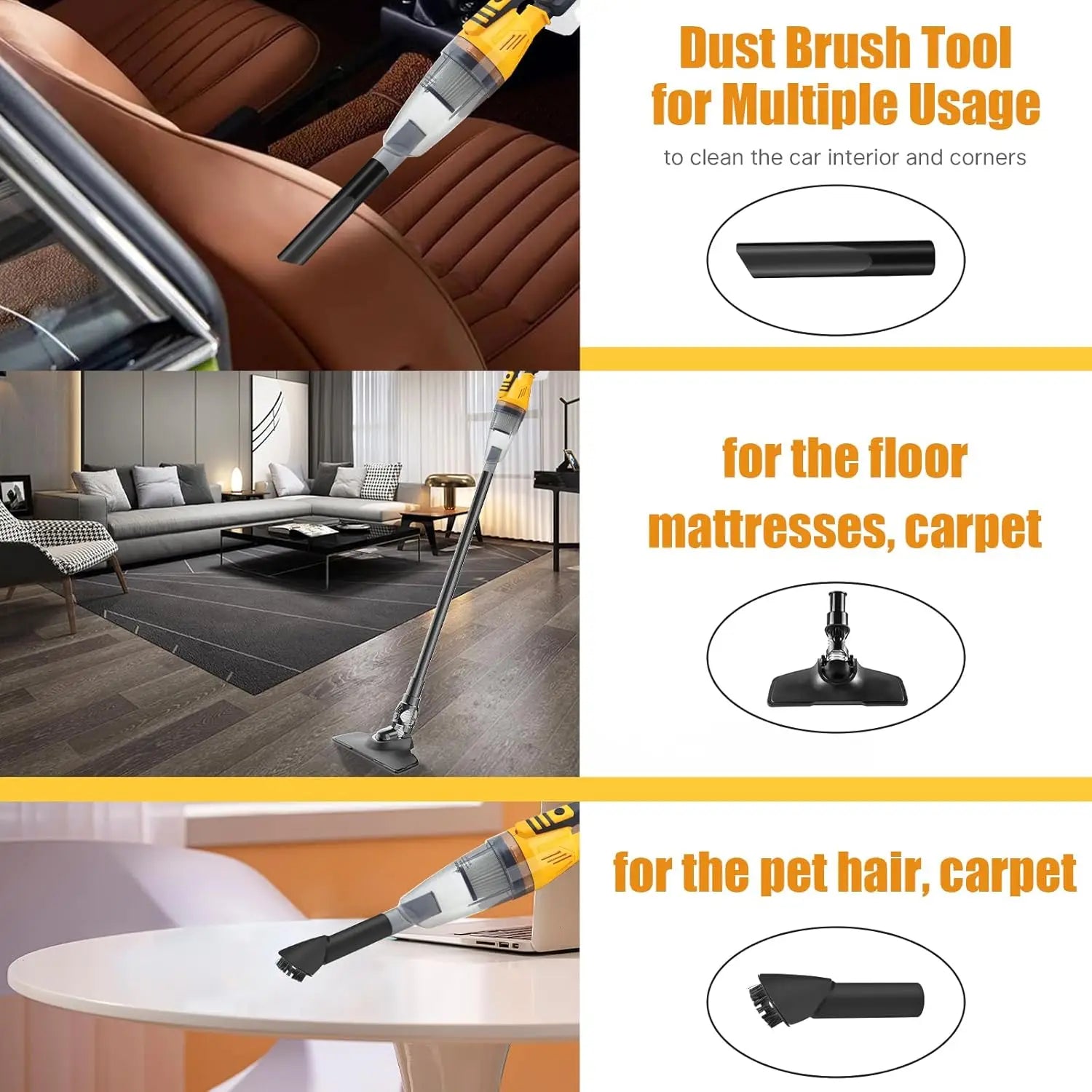 Moktan Sabai 3 in 1 Cordless Handheld Vacuum Blower 10kPa Compatible 20V Battery Car Home