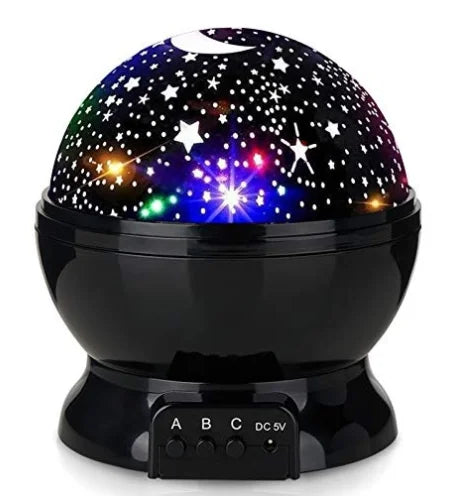 Moktan Sabai 360° Rotating Galaxy Projector – LED Nebula Star Night Light for Kids Room Black