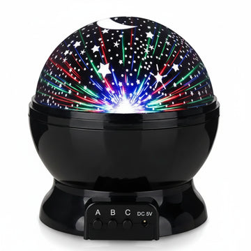 Moktan Sabai 360° Rotating Galaxy Projector – LED Nebula Star Night Light for Kids Room Black