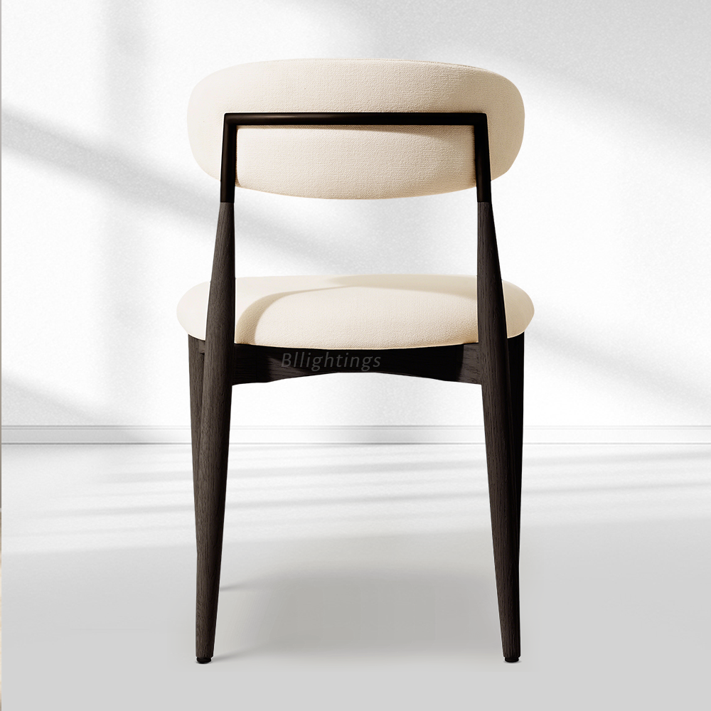 Moktan Sabai Vegan Leather Dining Chair with Oak Frame & Steel Legs 30.5" H