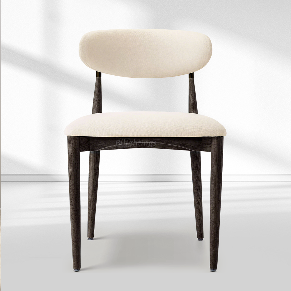 Moktan Sabai Vegan Leather Dining Chair with Oak Frame & Steel Legs 30.5" H