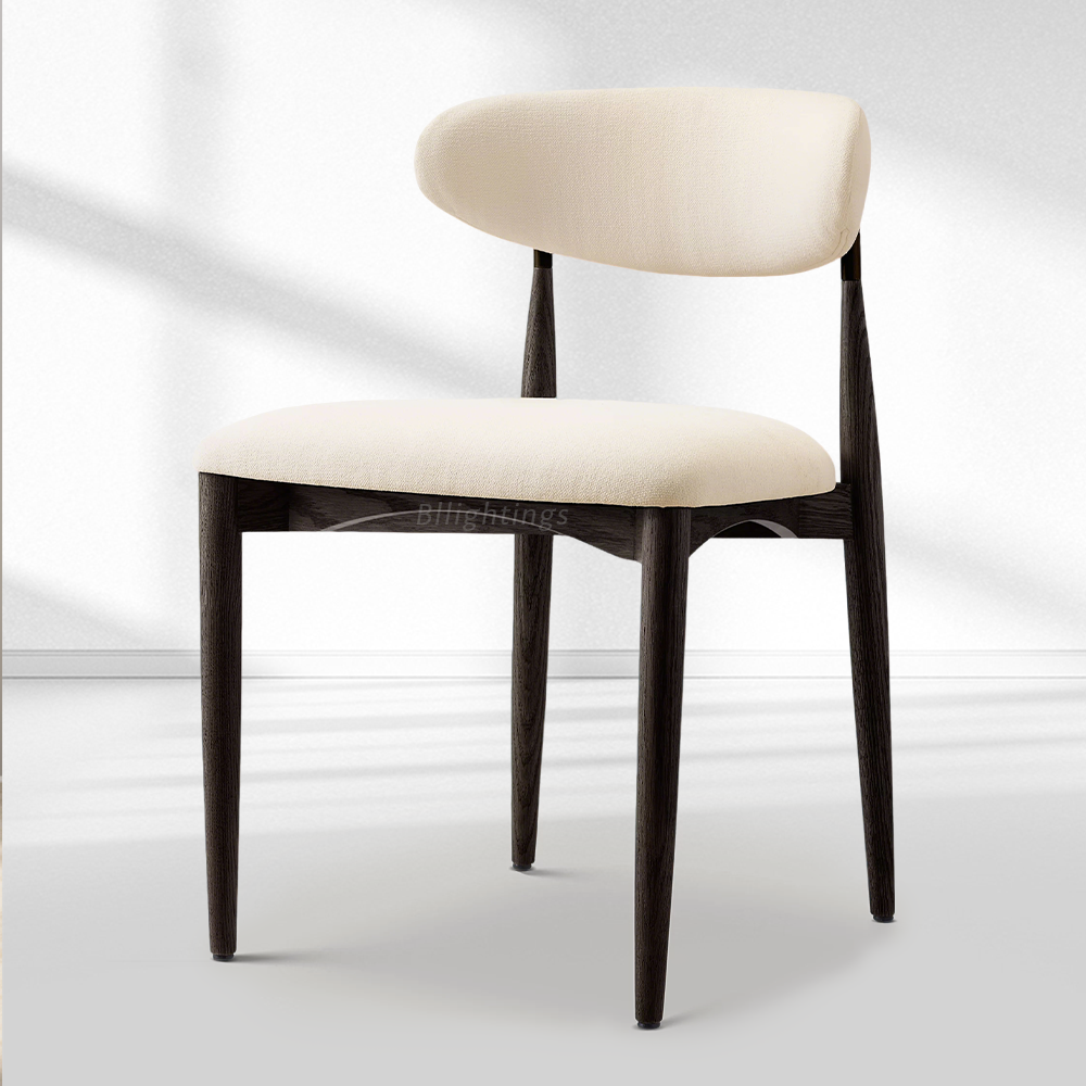 Moktan Sabai Vegan Leather Dining Chair with Oak Frame & Steel Legs 30.5" H