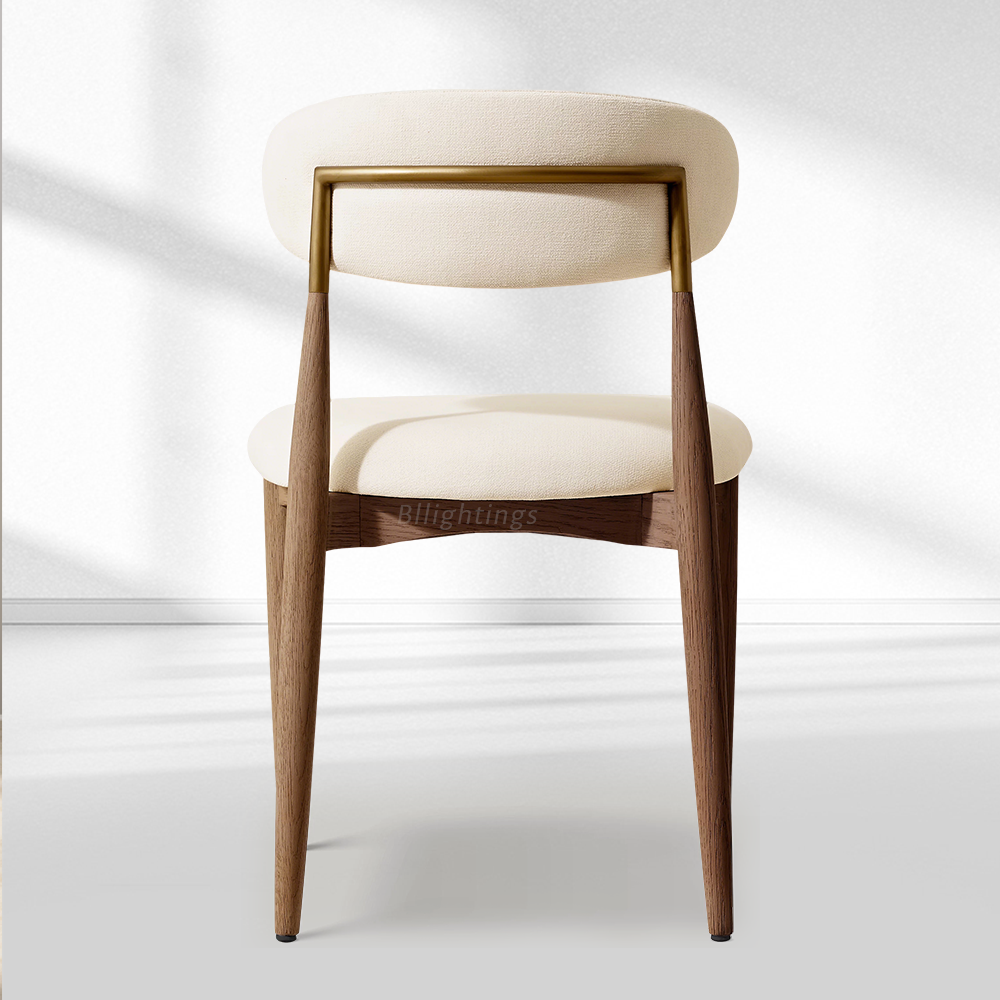 Moktan Sabai Vegan Leather Dining Chair with Oak Frame & Steel Legs 30.5" H